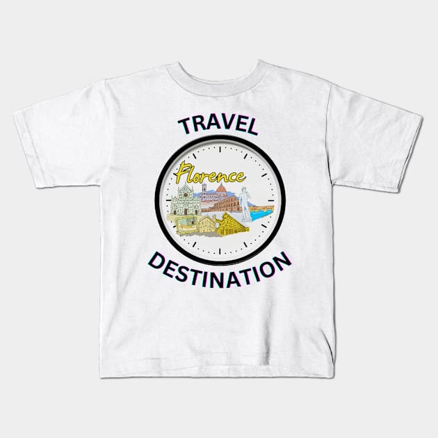 Travel to Florence Kids T-Shirt by Voxen X